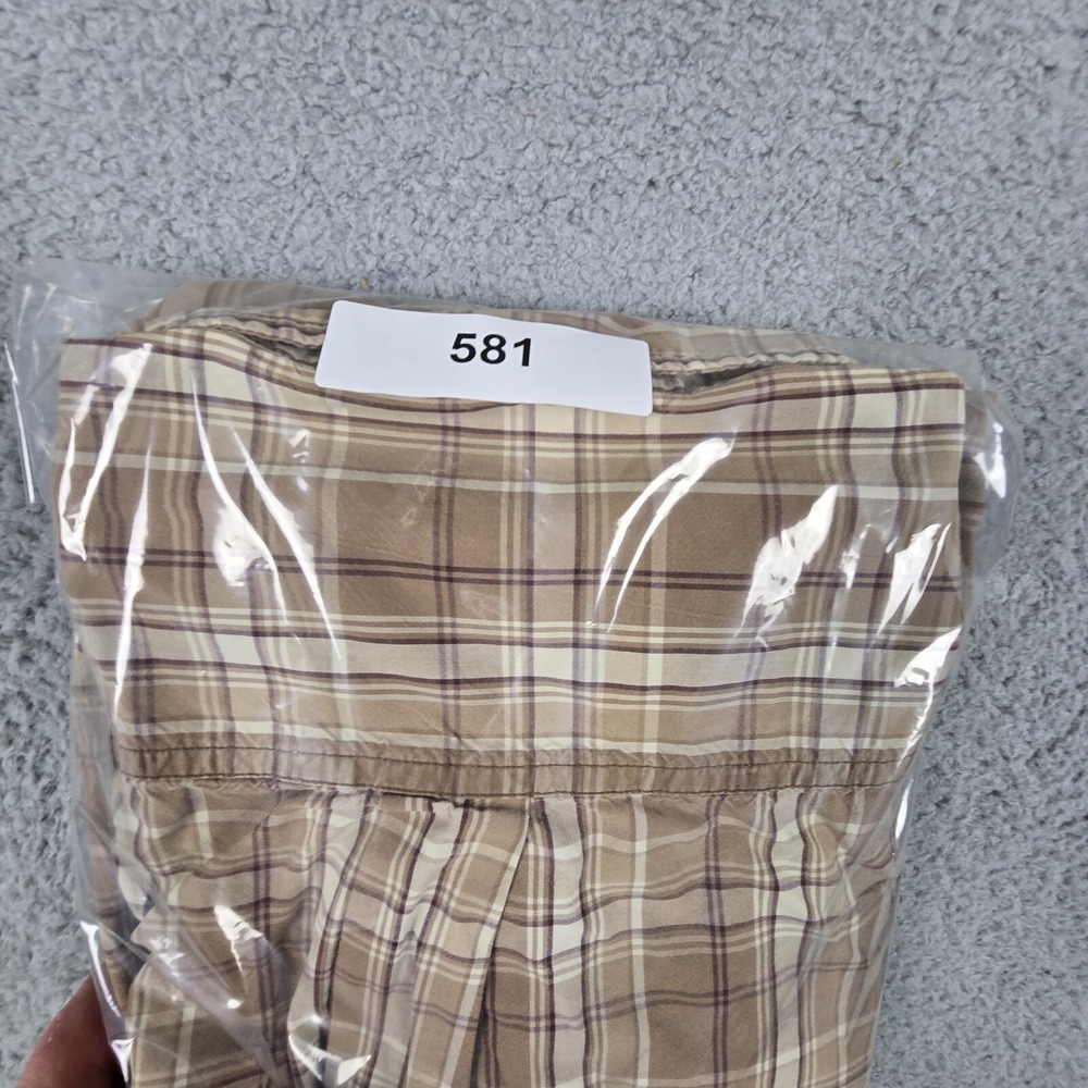 Carhartt Shirt Mens 2XL Brown Plaid Short‎ Sleeve Workwear Button Up XXL - Picture 13 of 13